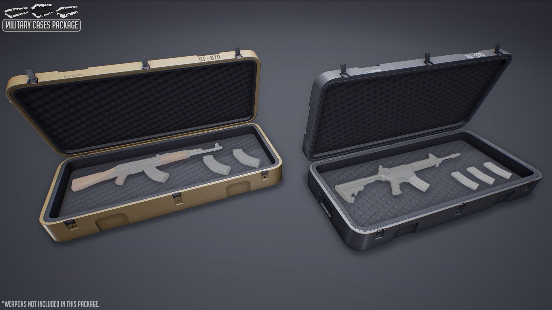 Military Cases Package Low-poly 3D model_11