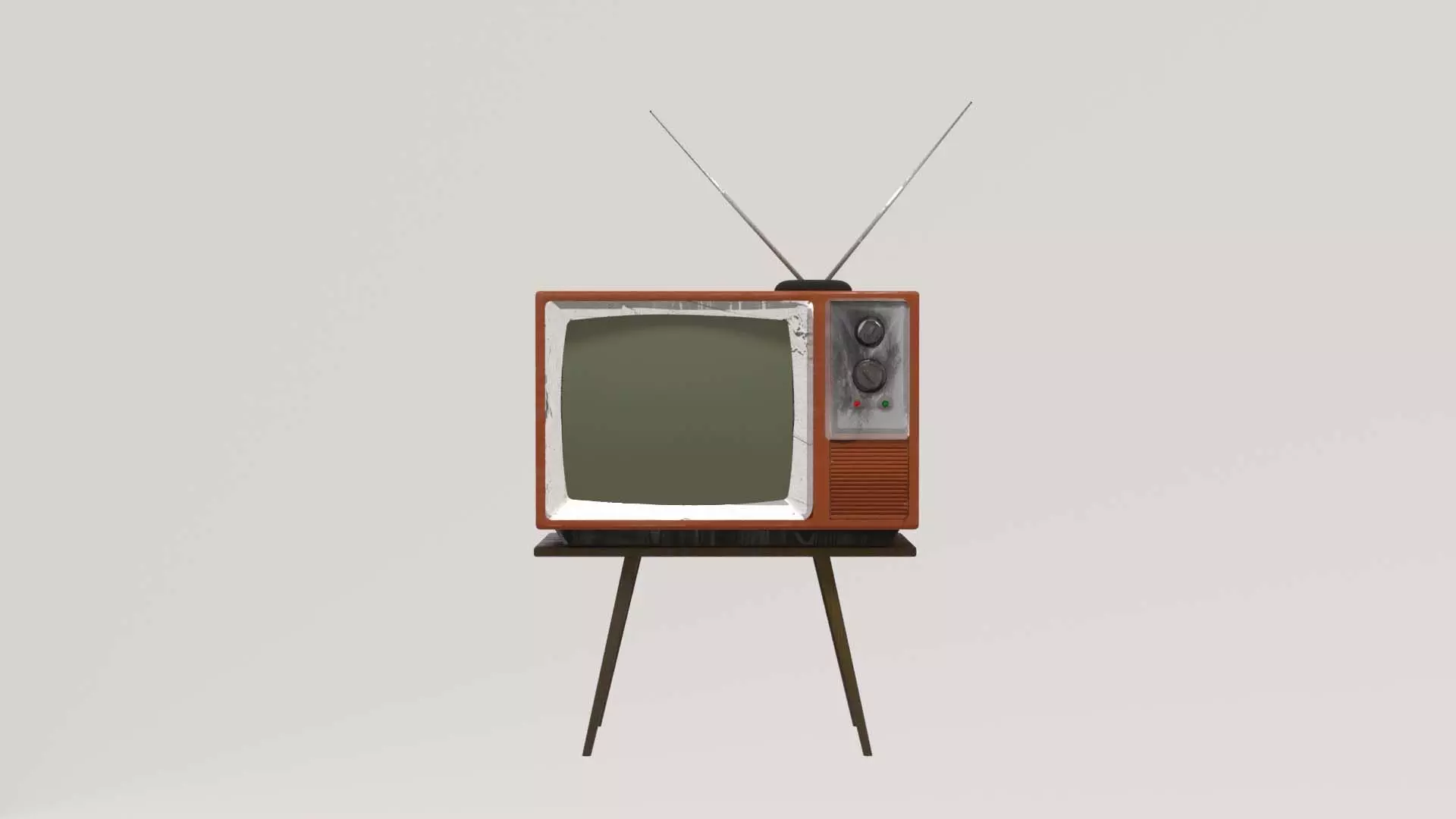 Old TV Free low-poly 3D model_0
