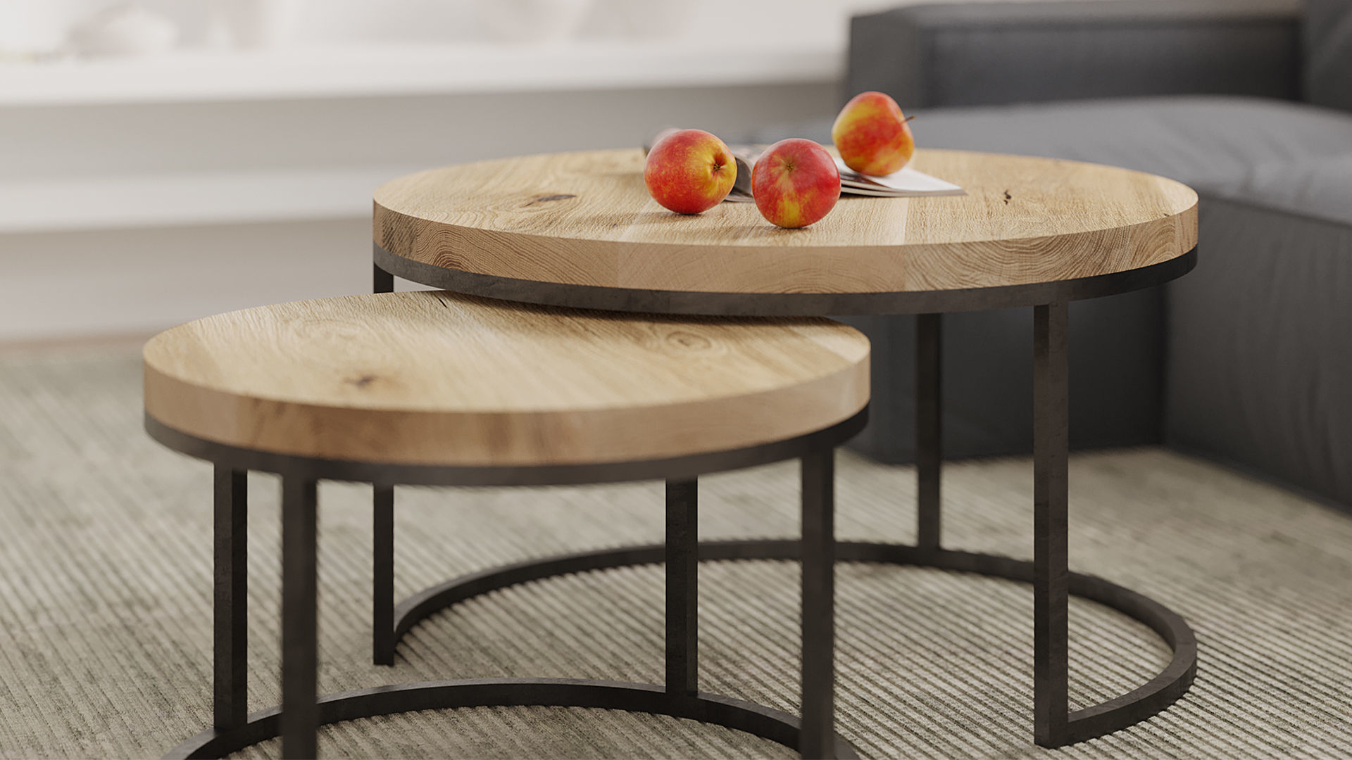 Oval Coffee Table by mLOFT 3D model_8