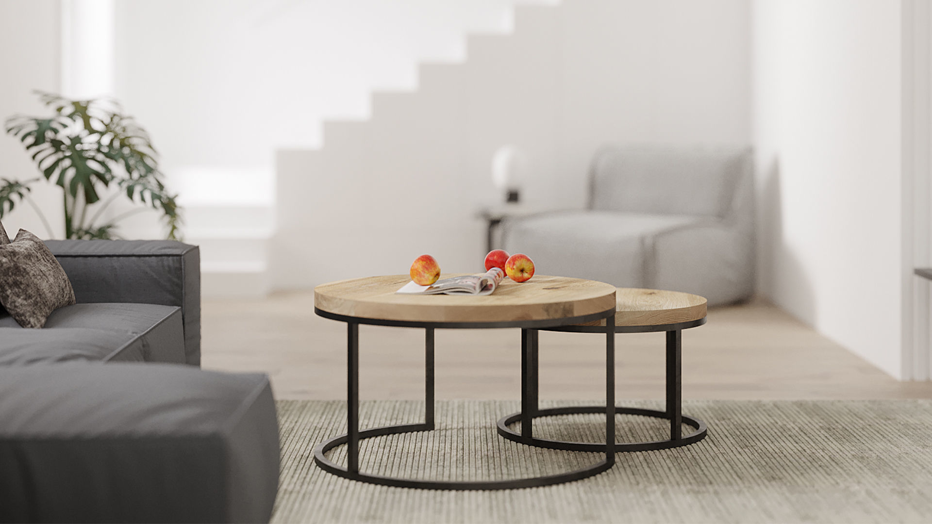 Oval Coffee Table by mLOFT 3D model_10