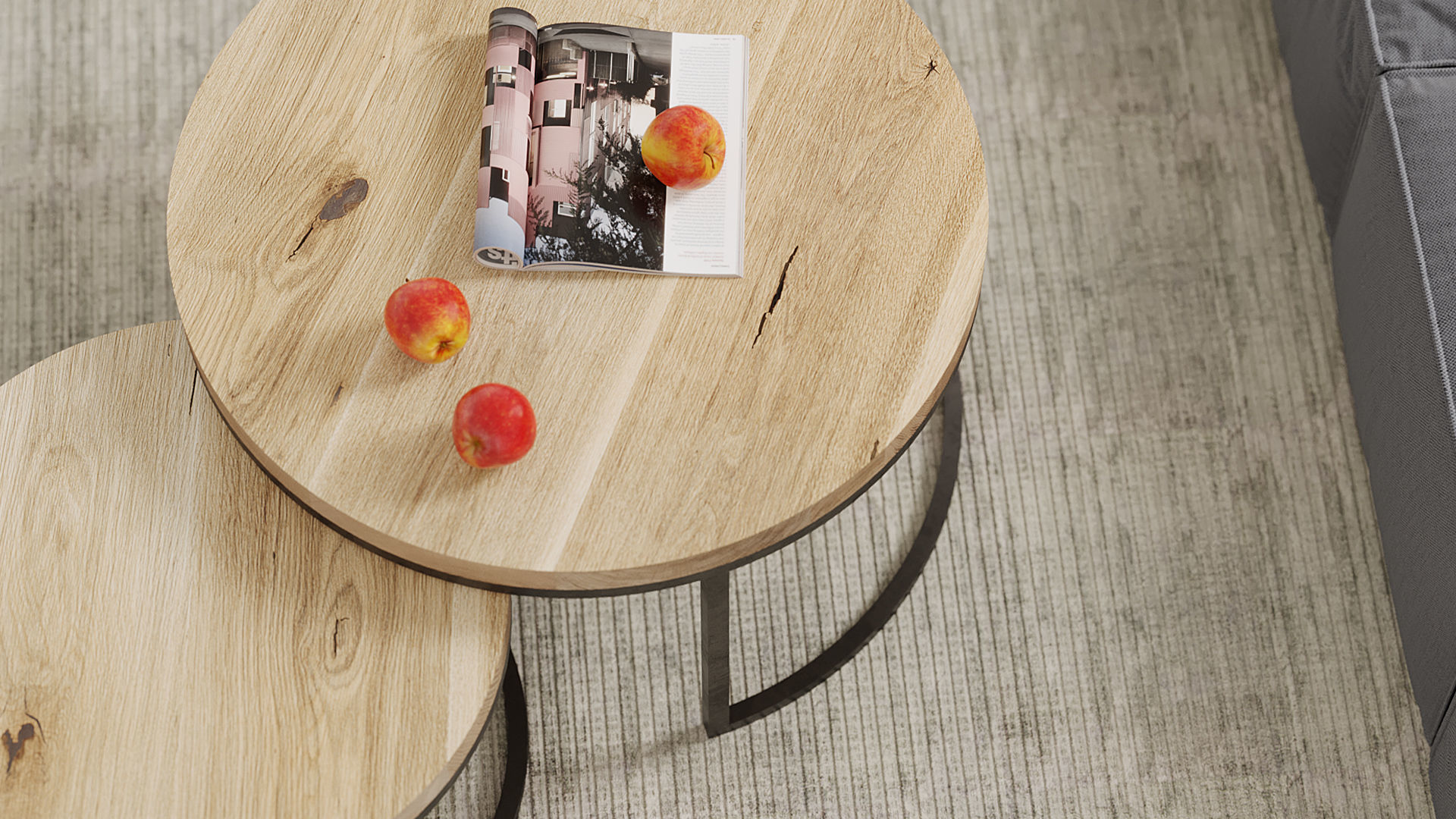 Oval Coffee Table by mLOFT 3D model_11