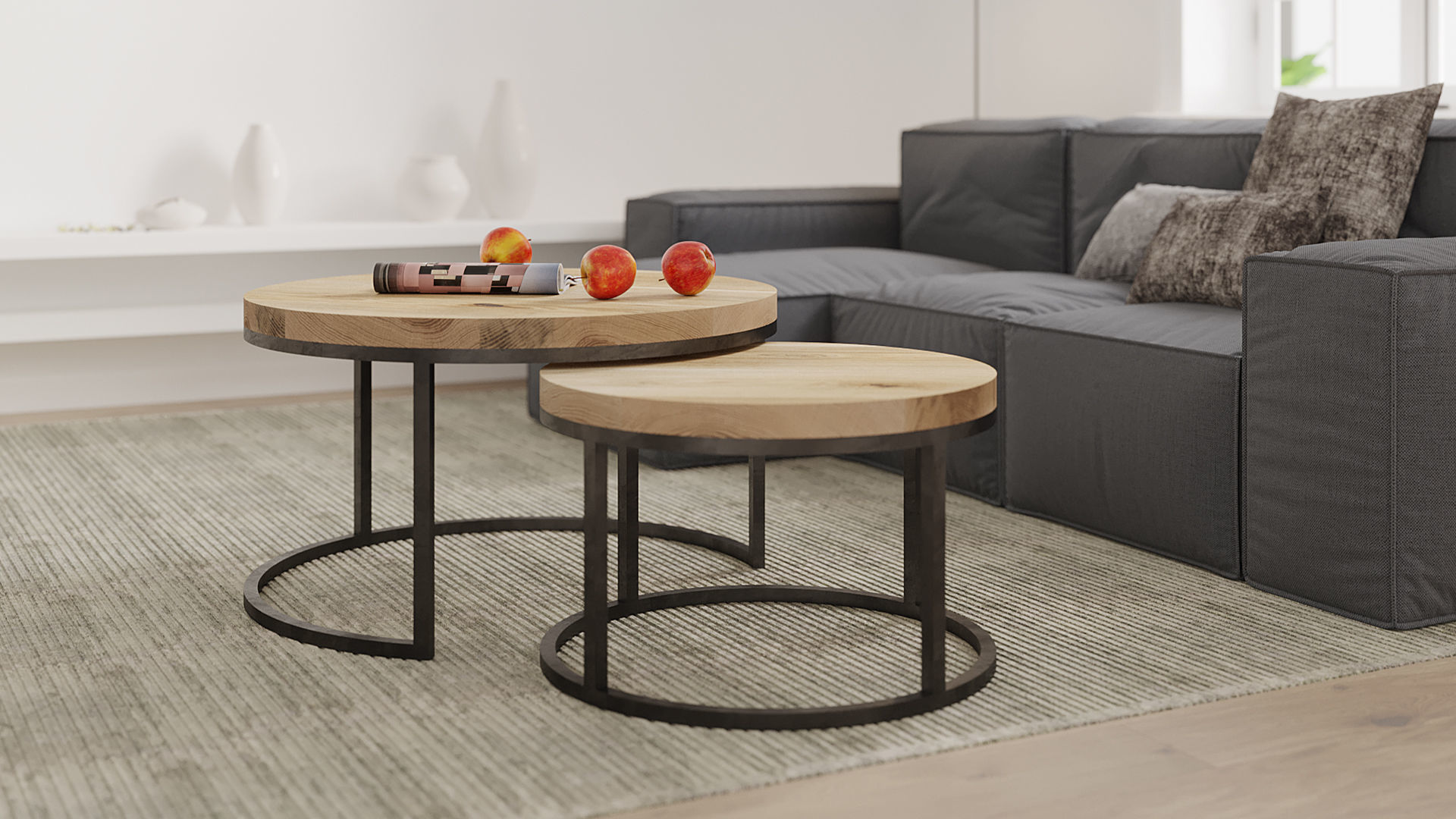 Oval Coffee Table by mLOFT 3D model_12