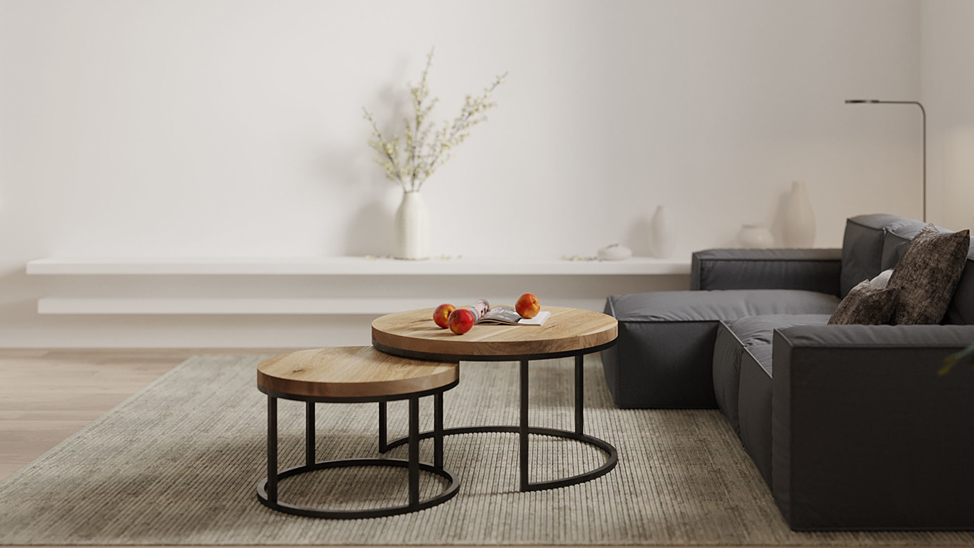Oval Coffee Table by mLOFT 3D model_9