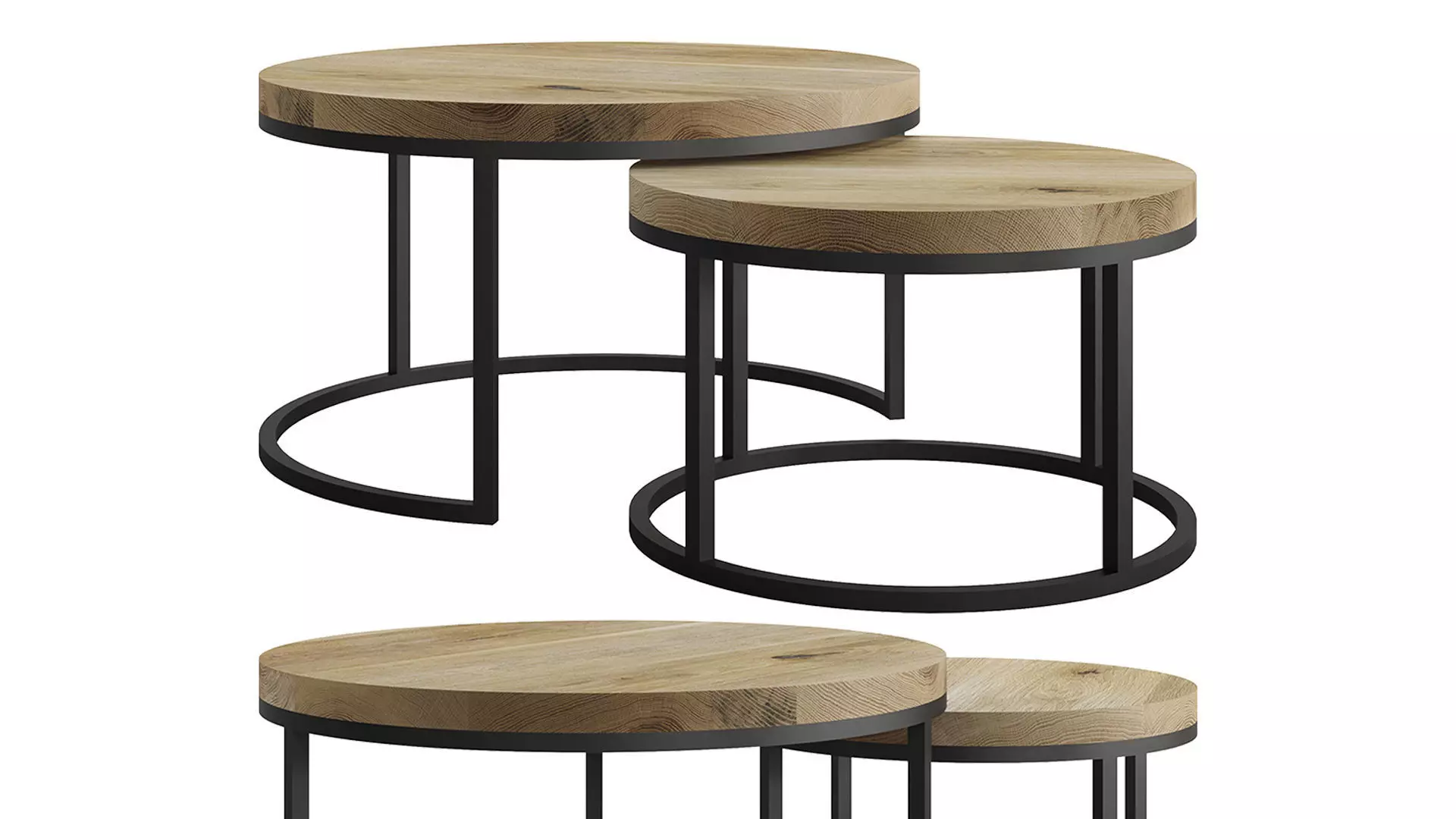 Oval Coffee Table by mLOFT 3D model_0