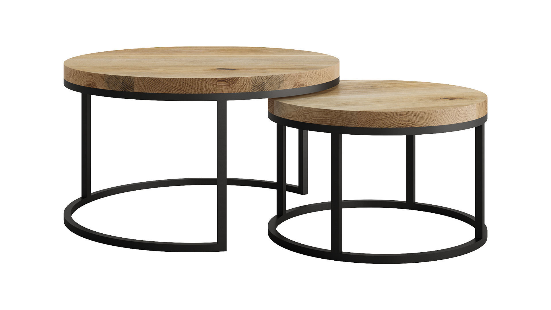 Oval Coffee Table by mLOFT 3D model_2