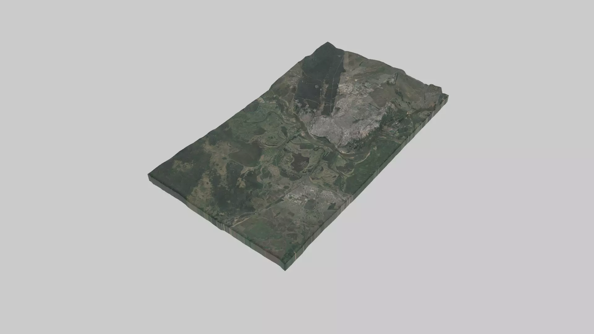 Barnaul City Low-poly 3D model