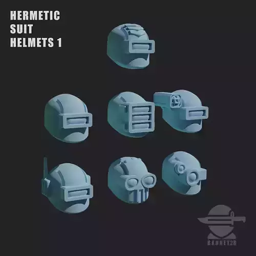 Hermetic Suit Helmets 3D print model