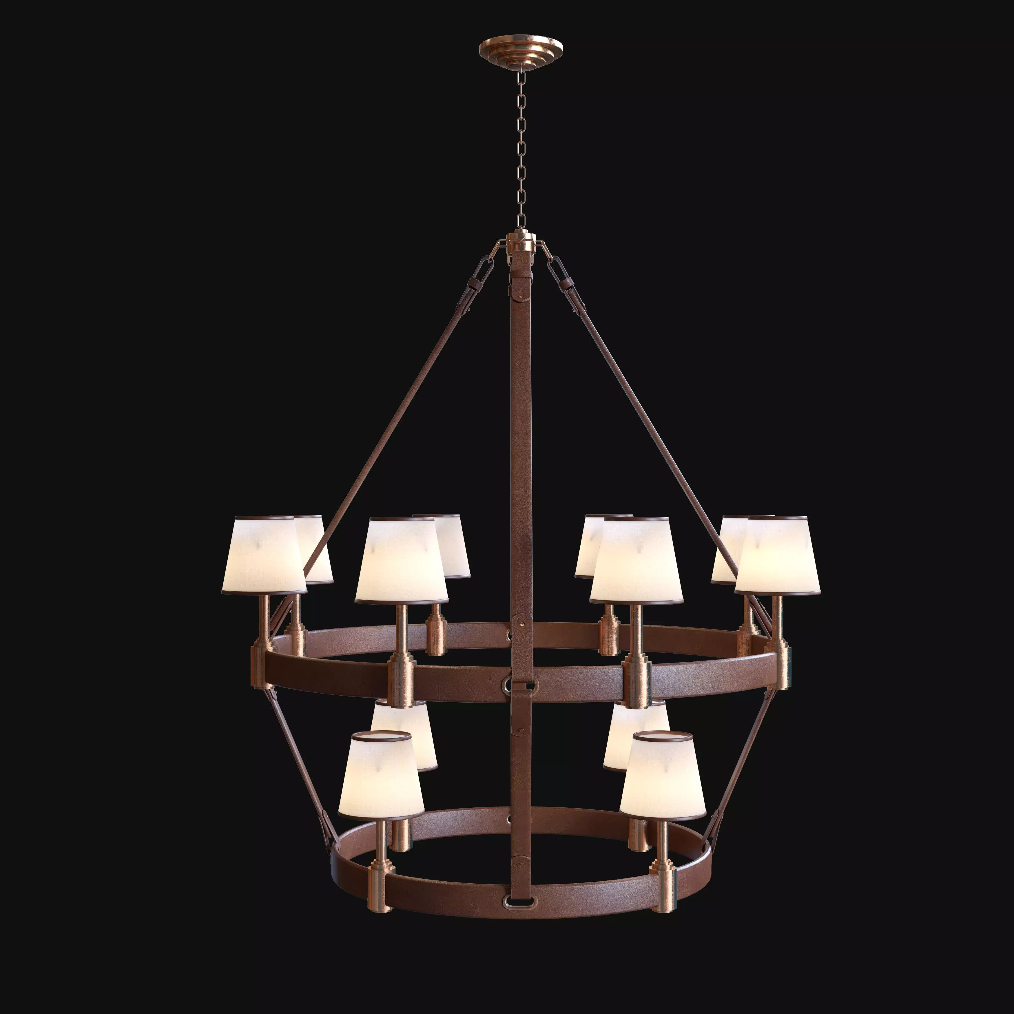 Riley Large Two-Tier Chandelier 3D model_0
