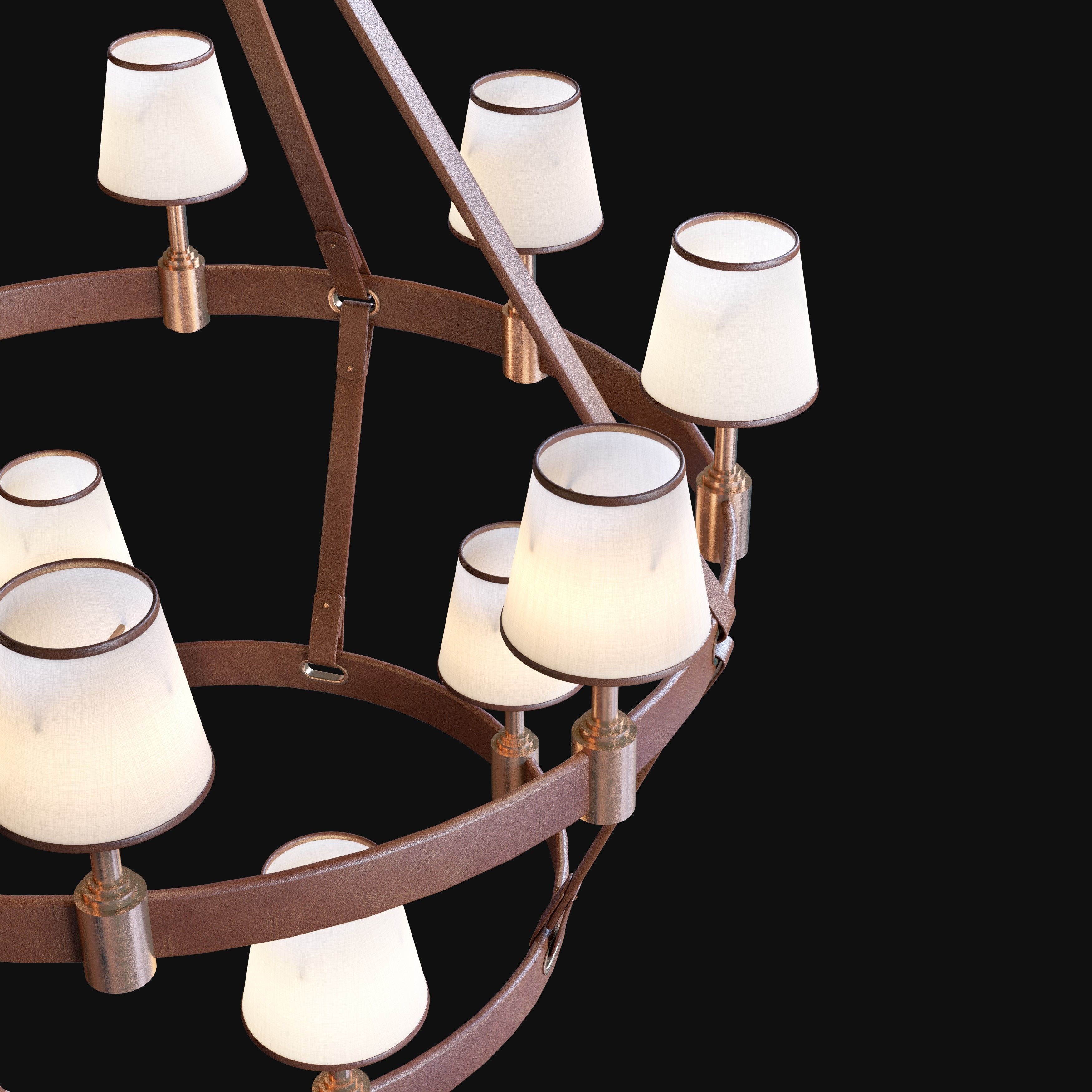 Riley Large Two-Tier Chandelier 3D model_2