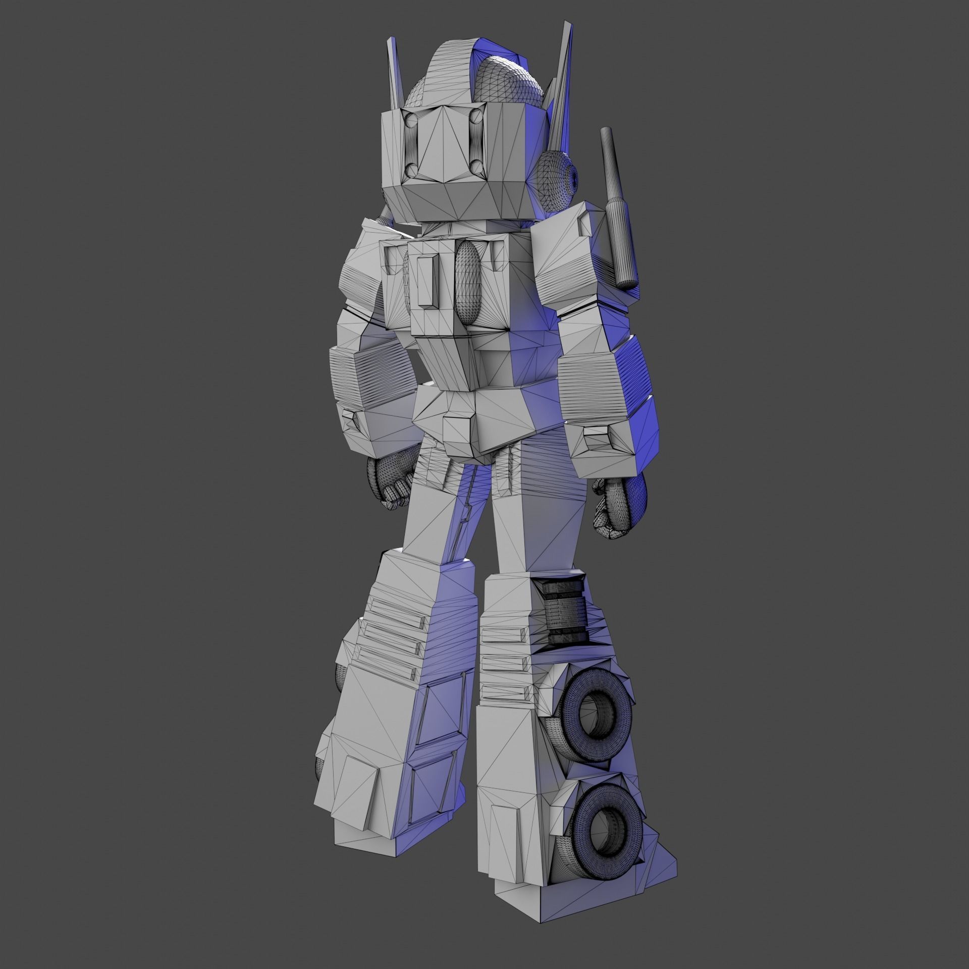 Optimus Prime Sylized-Chibi 3D model_3