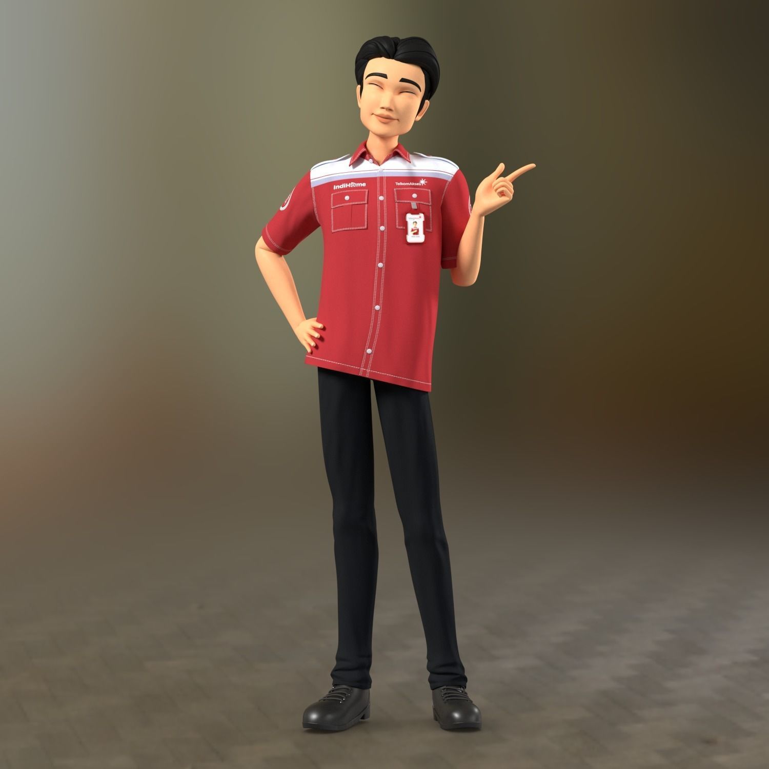 a technician 3D Model Rig Ready 3D model_1