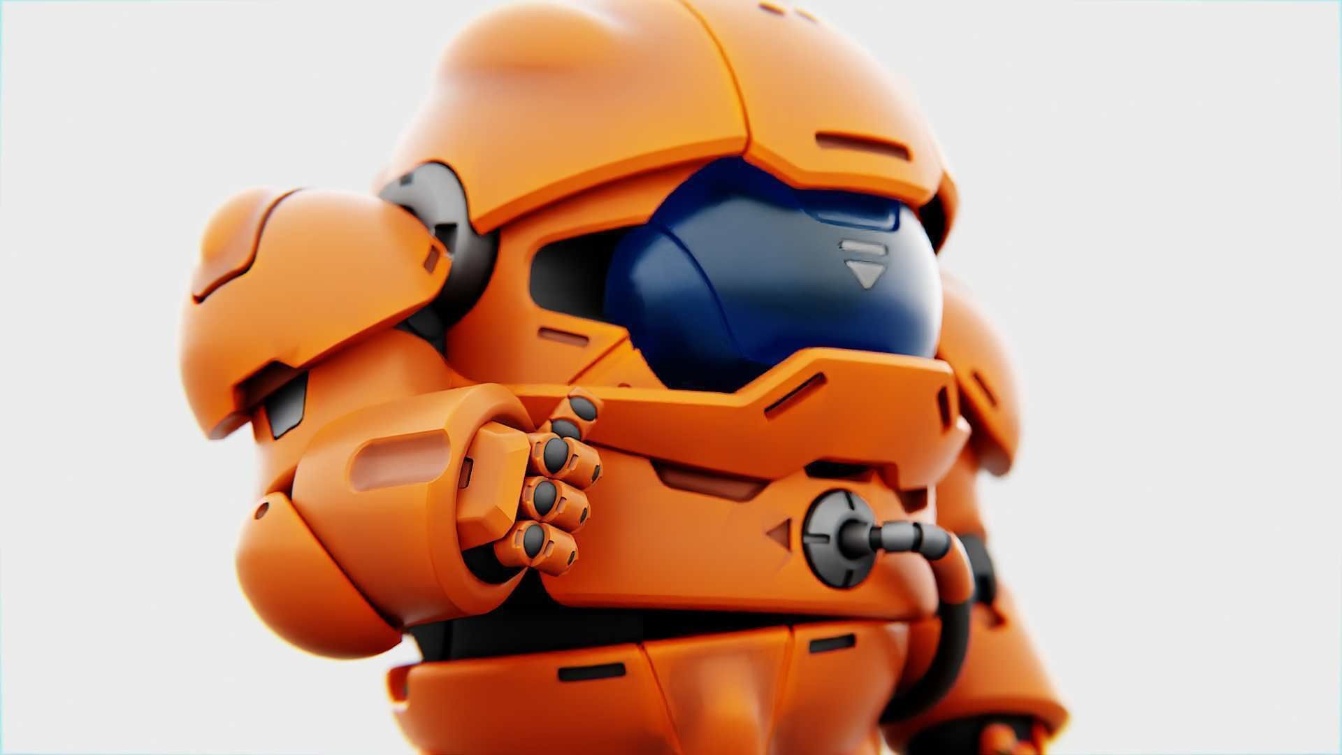 AMONG US CONCEPT CHARACTER B  RIGGED 3D model_20