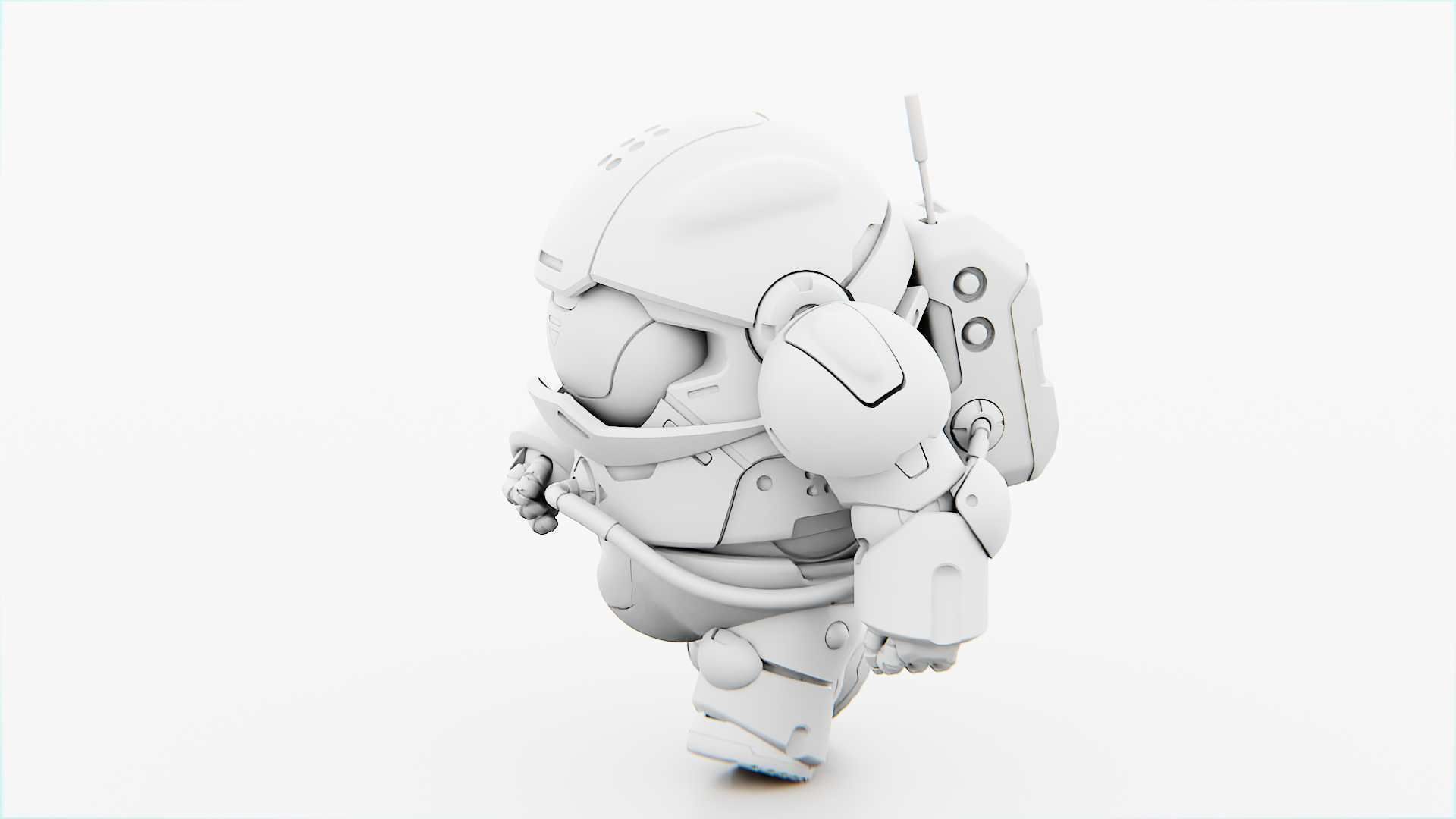 AMONG US CONCEPT CHARACTER B  RIGGED 3D model_35