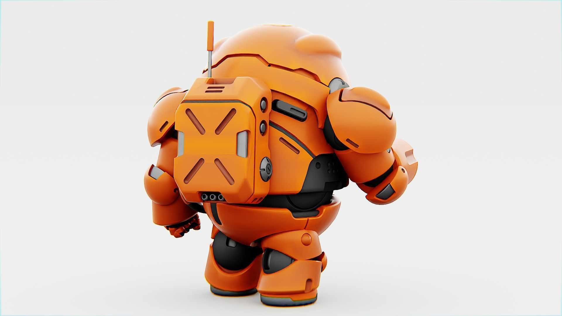 AMONG US CONCEPT CHARACTER B  RIGGED 3D model_9