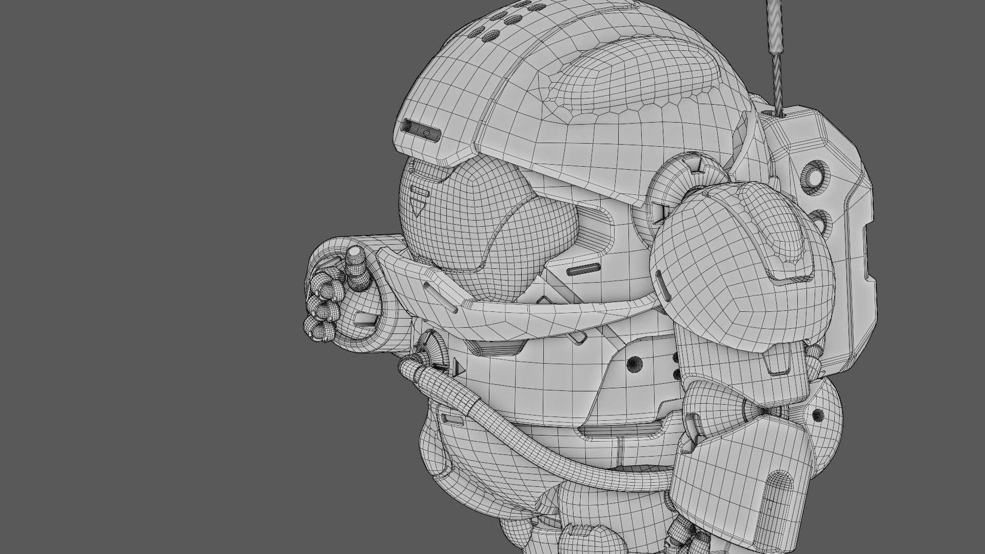 AMONG US CONCEPT CHARACTER B  RIGGED 3D model_37