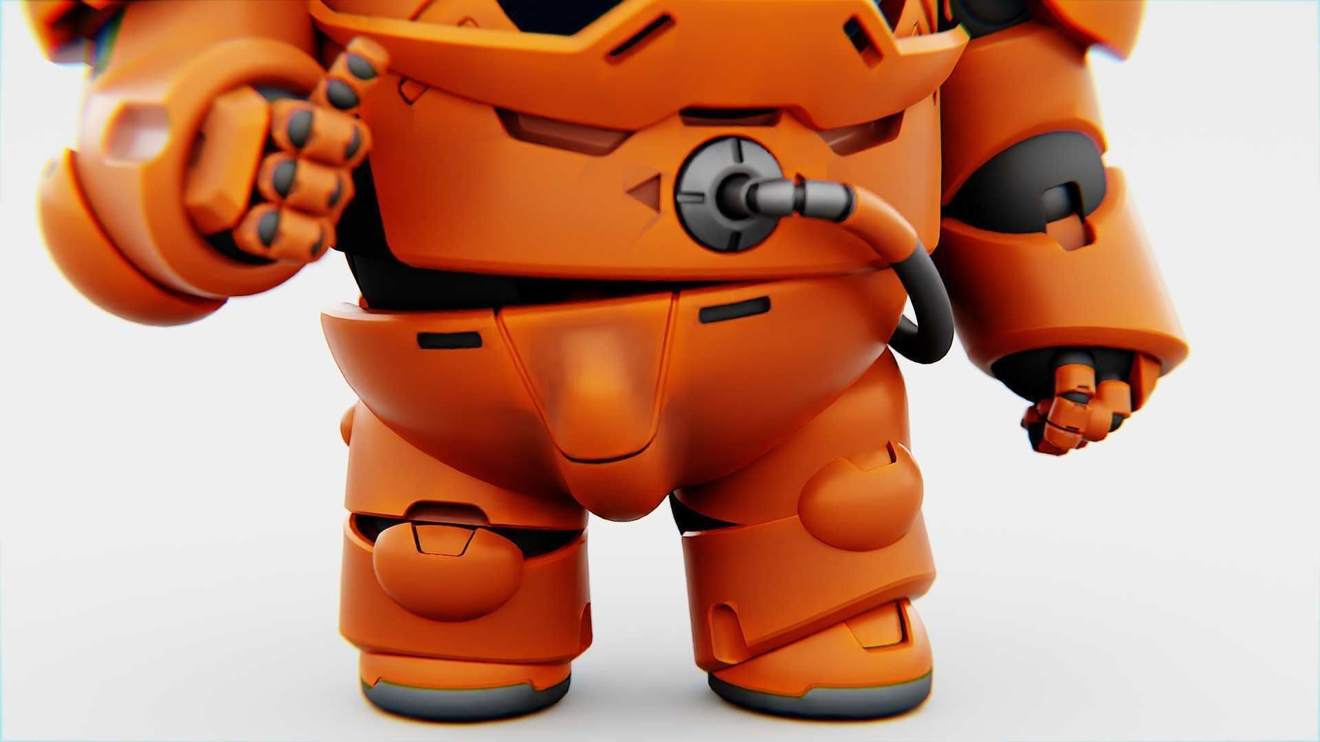 AMONG US CONCEPT CHARACTER B  RIGGED 3D model_21