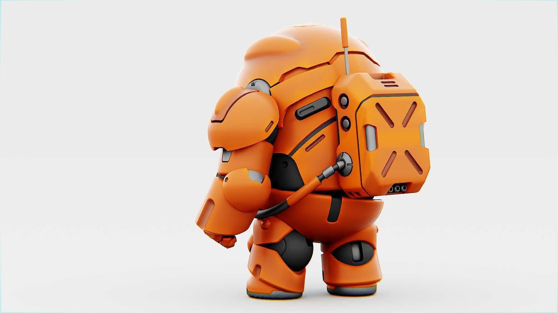 AMONG US CONCEPT CHARACTER B  RIGGED 3D model_12