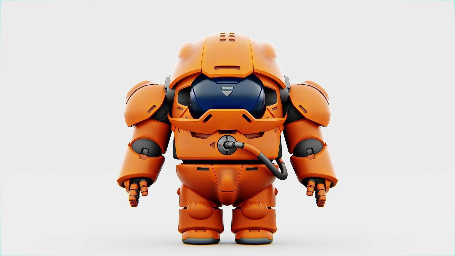 AMONG US CONCEPT CHARACTER B  RIGGED 3D model_28