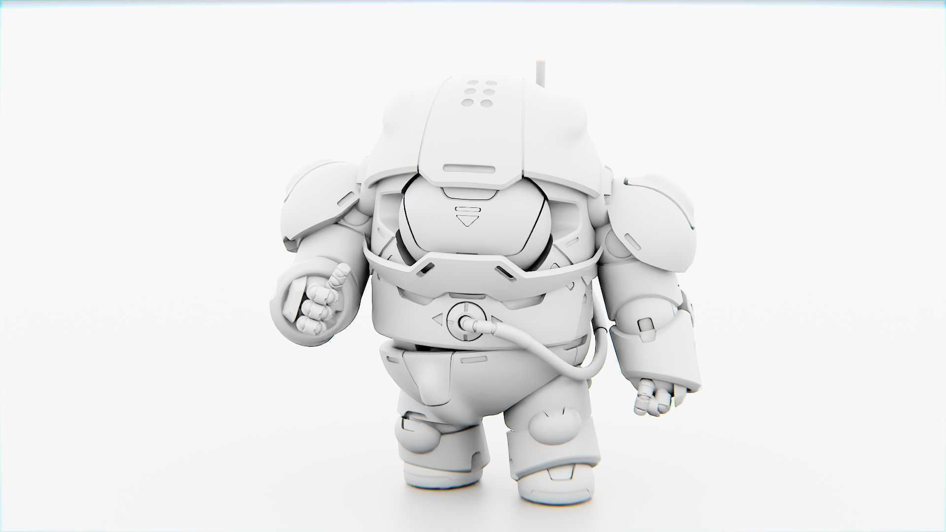 AMONG US CONCEPT CHARACTER B  RIGGED 3D model_34