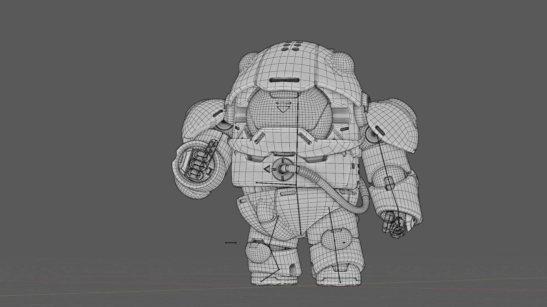 AMONG US CONCEPT CHARACTER B  RIGGED 3D model_36