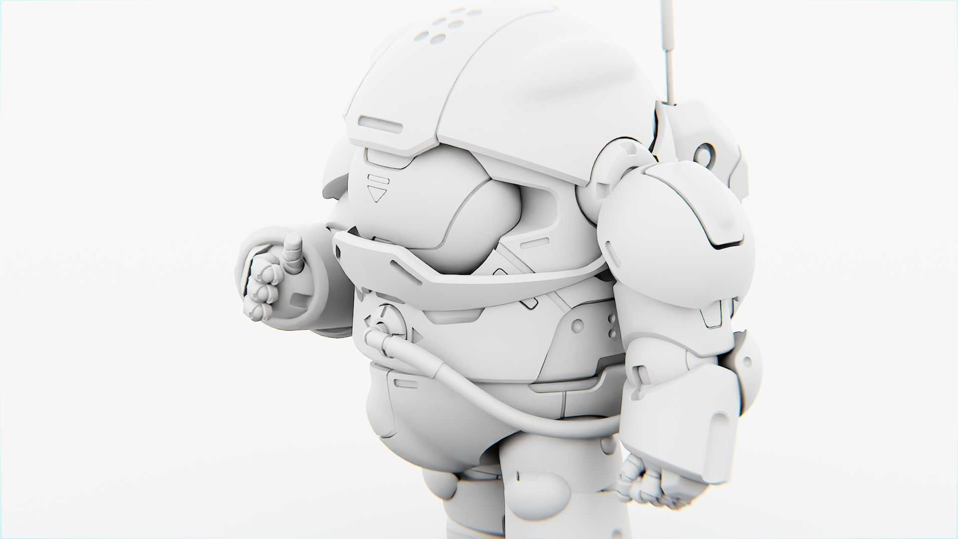 AMONG US CONCEPT CHARACTER B  RIGGED 3D model_31