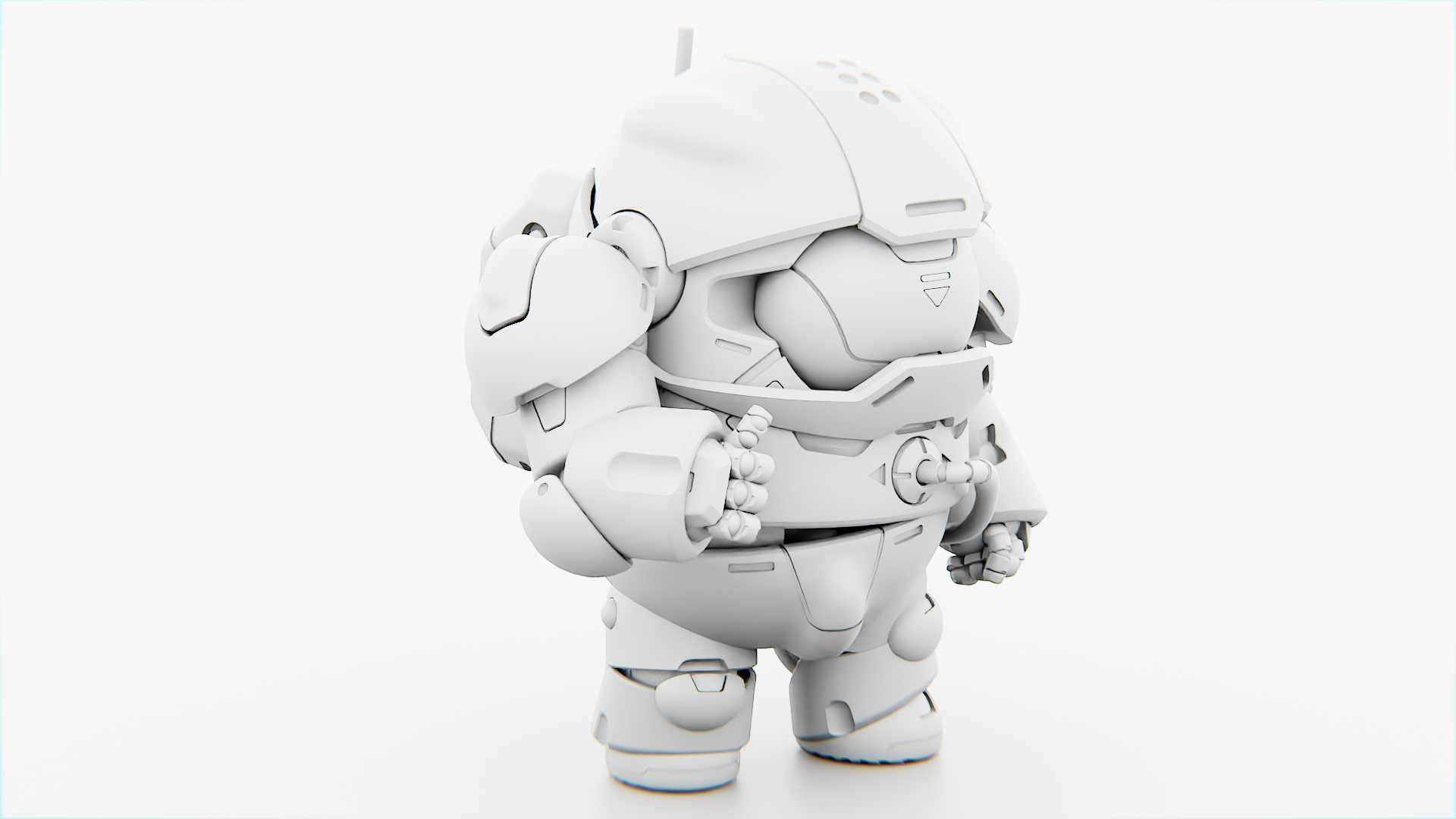 AMONG US CONCEPT CHARACTER B  RIGGED 3D model_32