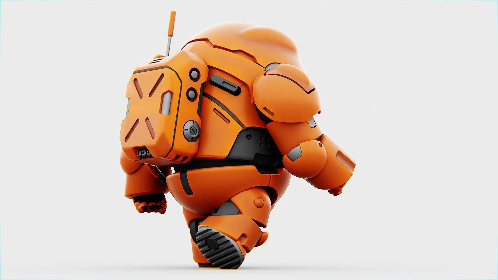 AMONG US CONCEPT CHARACTER B  RIGGED 3D model_26