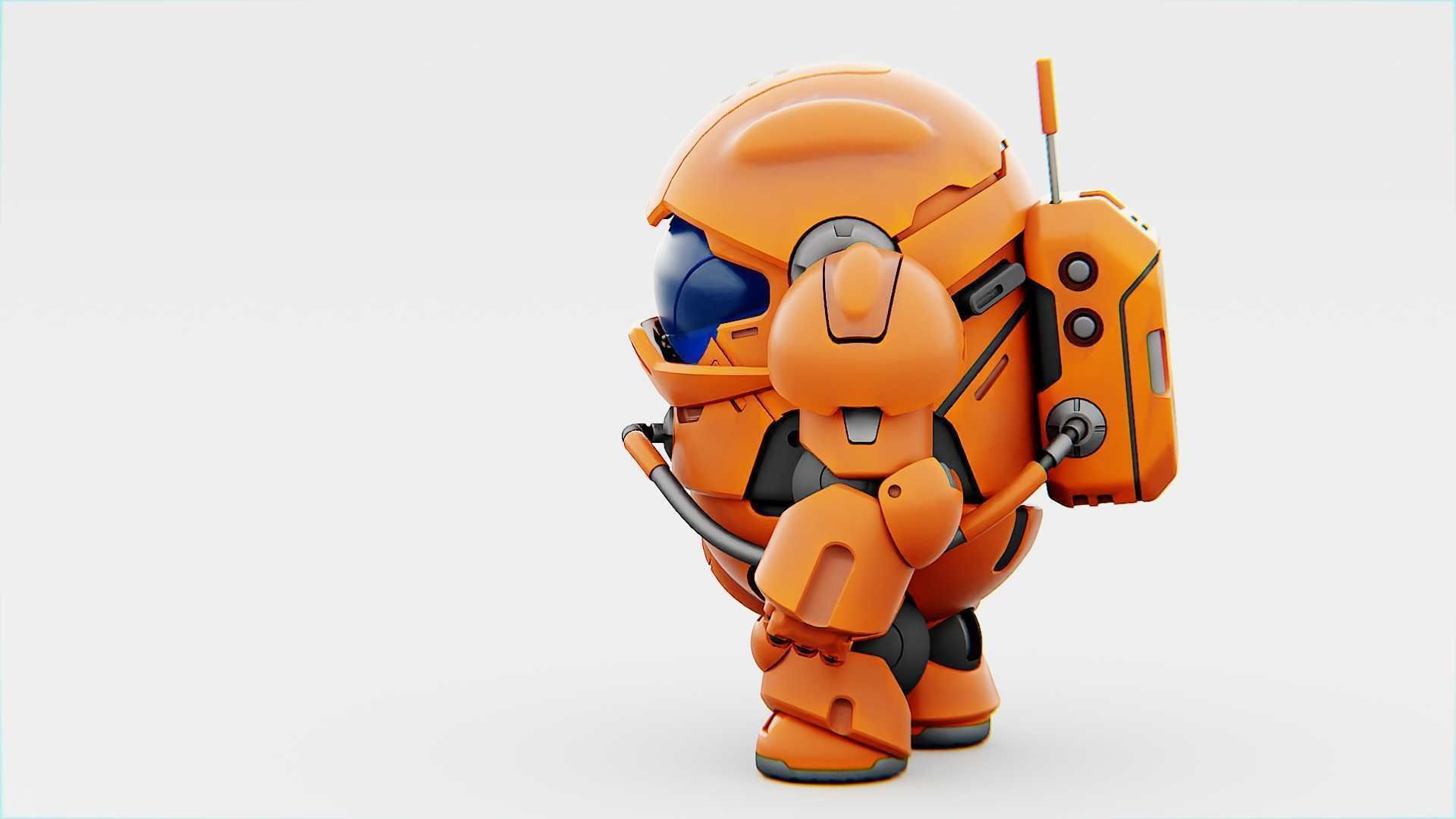 AMONG US CONCEPT CHARACTER B  RIGGED 3D model_14