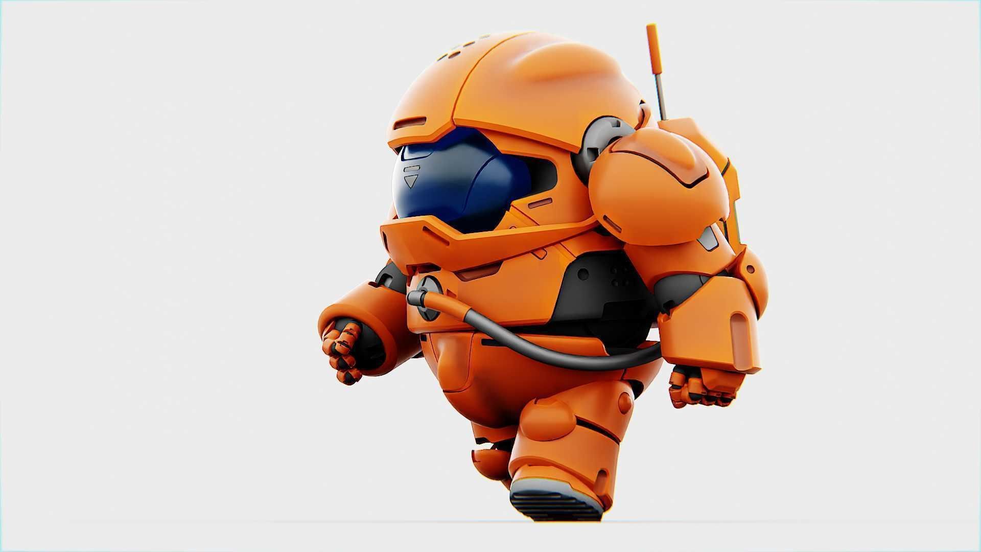 AMONG US CONCEPT CHARACTER B  RIGGED 3D model_23