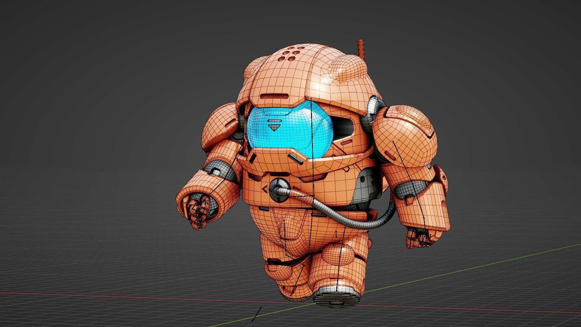 AMONG US CONCEPT CHARACTER B  RIGGED 3D model_30