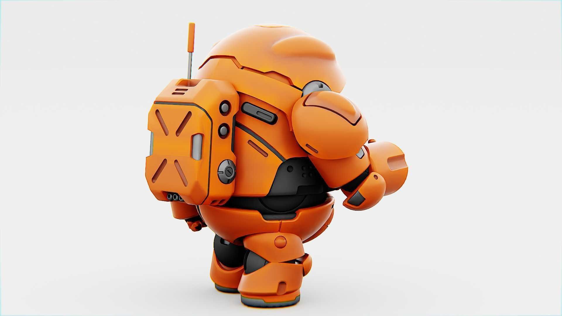 AMONG US CONCEPT CHARACTER B  RIGGED 3D model_8