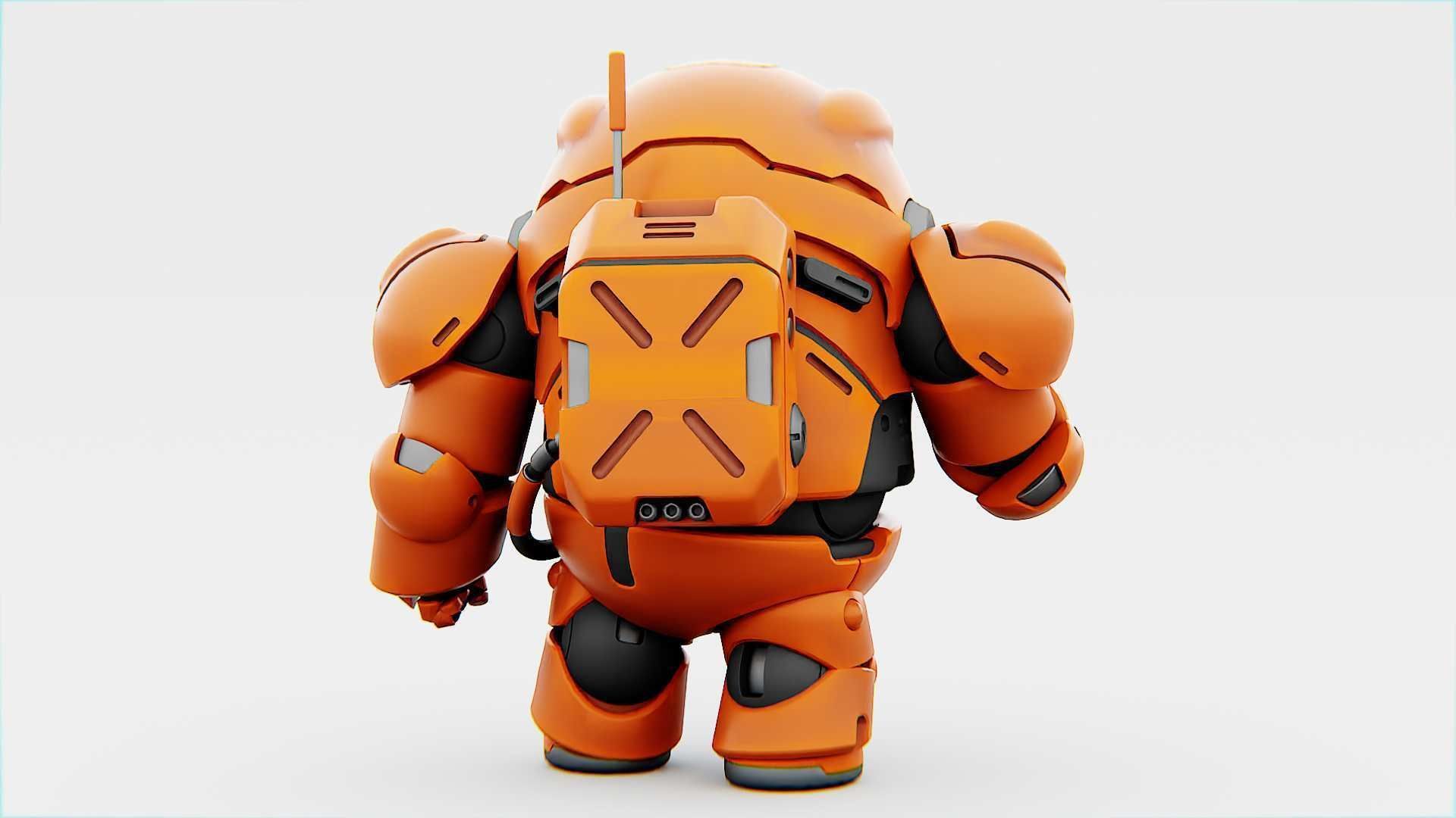 AMONG US CONCEPT CHARACTER B  RIGGED 3D model_10