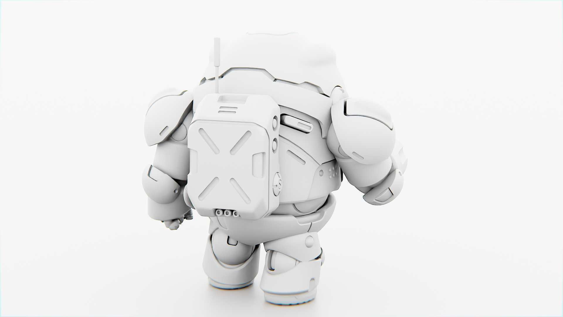 AMONG US CONCEPT CHARACTER B  RIGGED 3D model_33