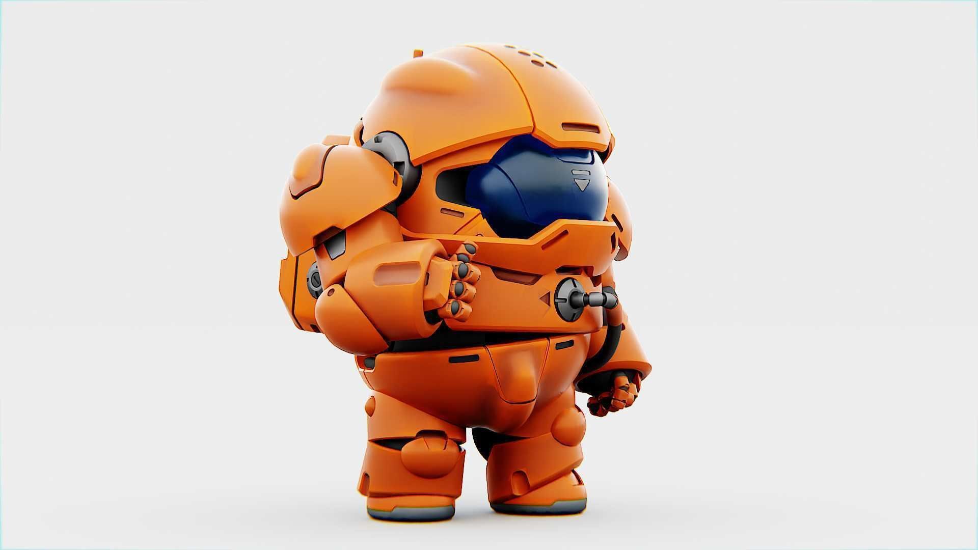 AMONG US CONCEPT CHARACTER B  RIGGED 3D model_4