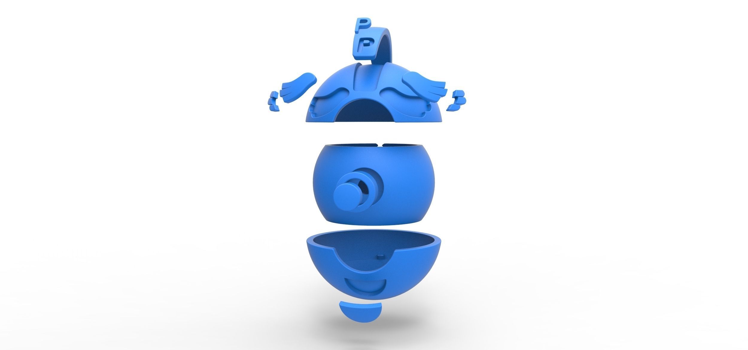 PIA Chansey Ball 3D print model_20