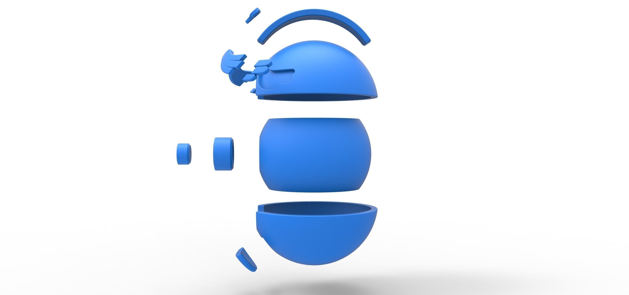 PIA Chansey Ball 3D print model_21