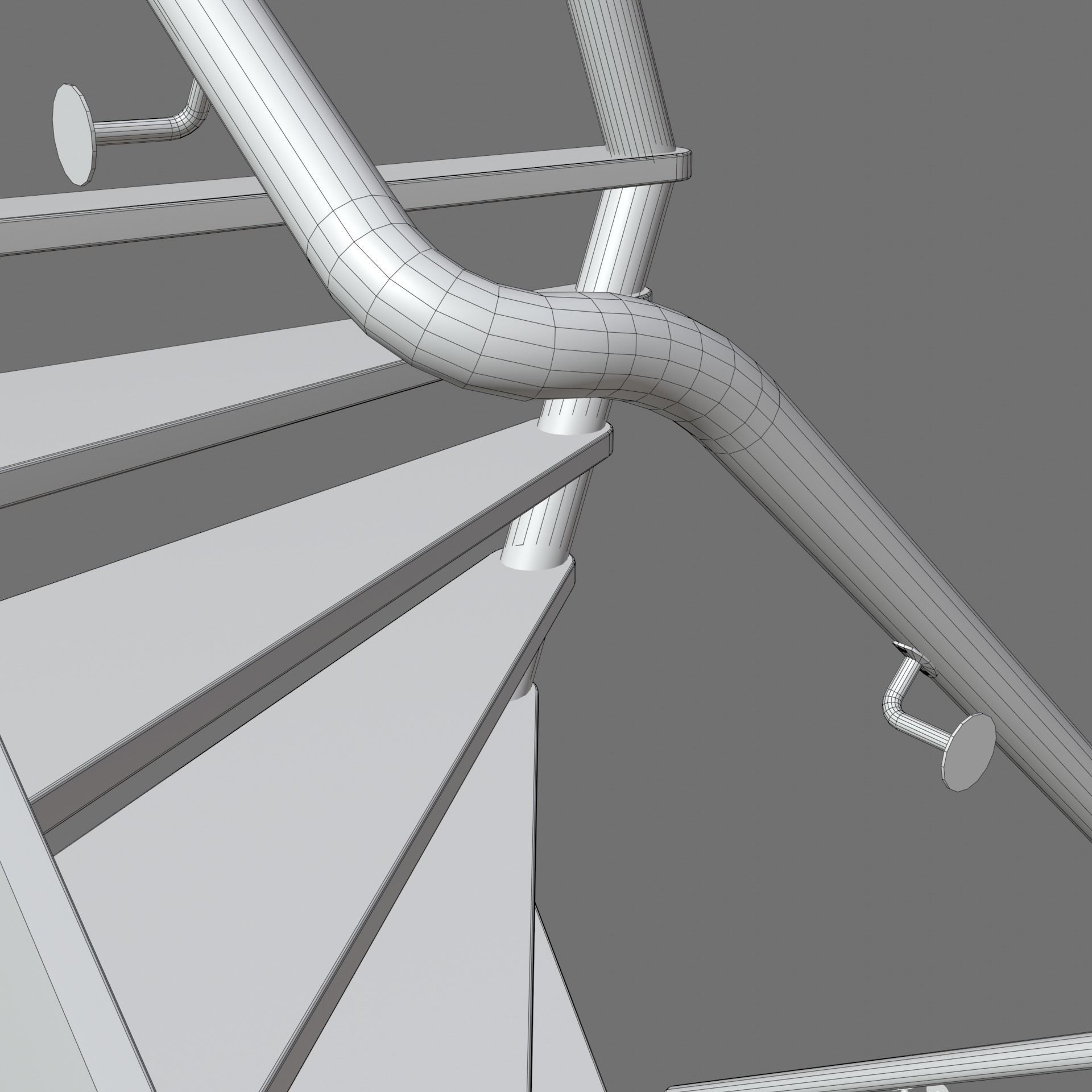 Spiral staircase 3D model_5