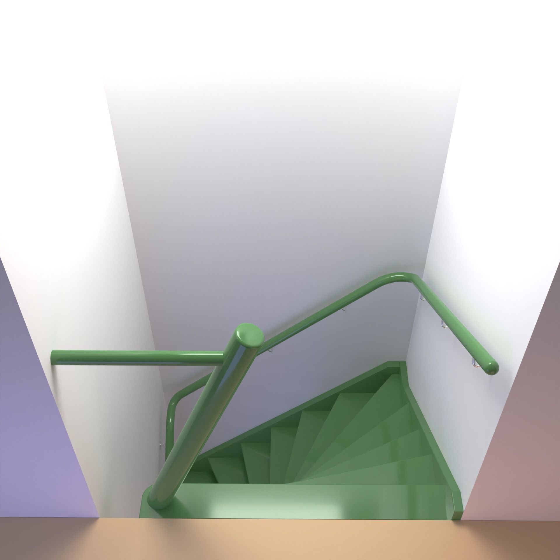 Spiral staircase 3D model_3