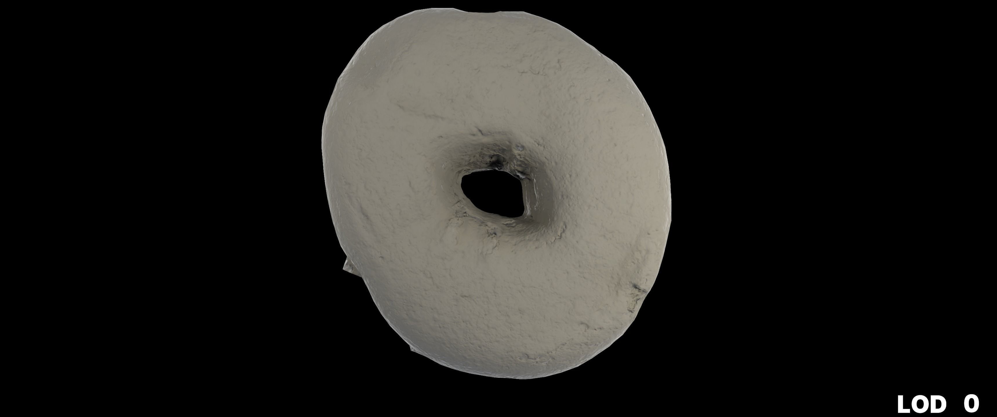 8k Chocolate Classic Covered Doughnut - 5 Levels of Detail Low-poly 3D model_37