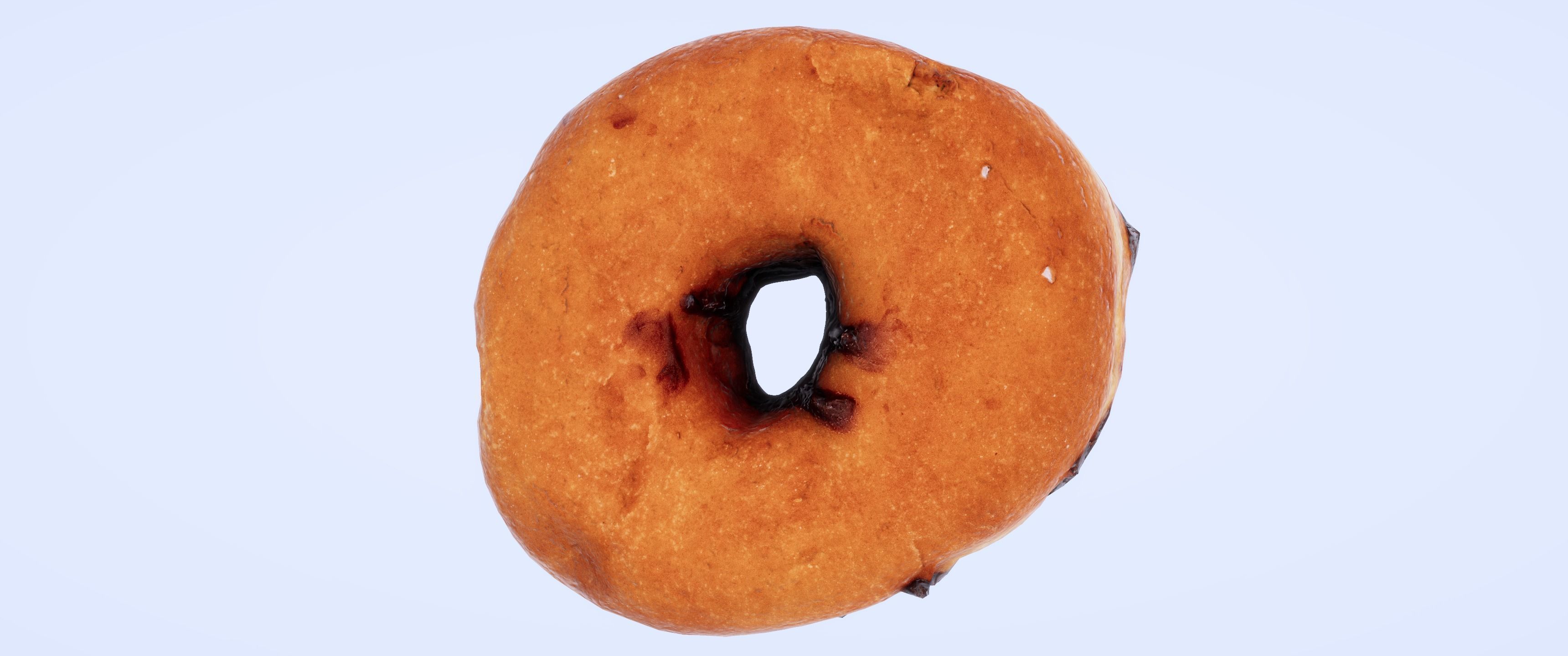 8k Chocolate Classic Covered Doughnut - 5 Levels of Detail Low-poly 3D model_10