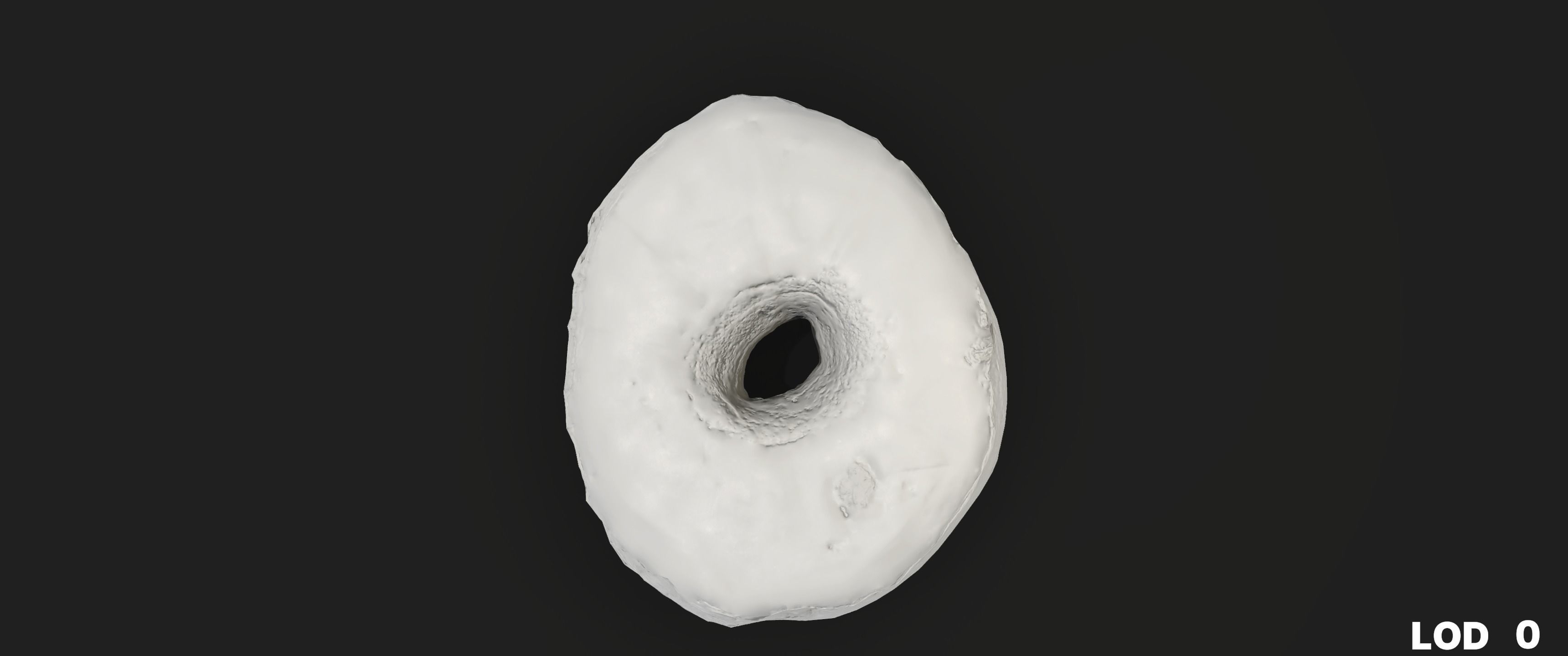 8k Chocolate Classic Covered Doughnut - 5 Levels of Detail Low-poly 3D model_39
