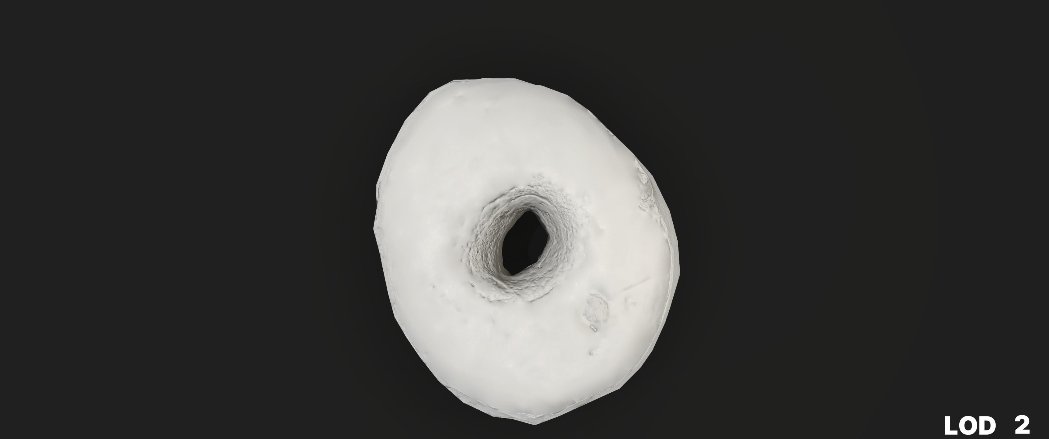 8k Chocolate Classic Covered Doughnut - 5 Levels of Detail Low-poly 3D model_50