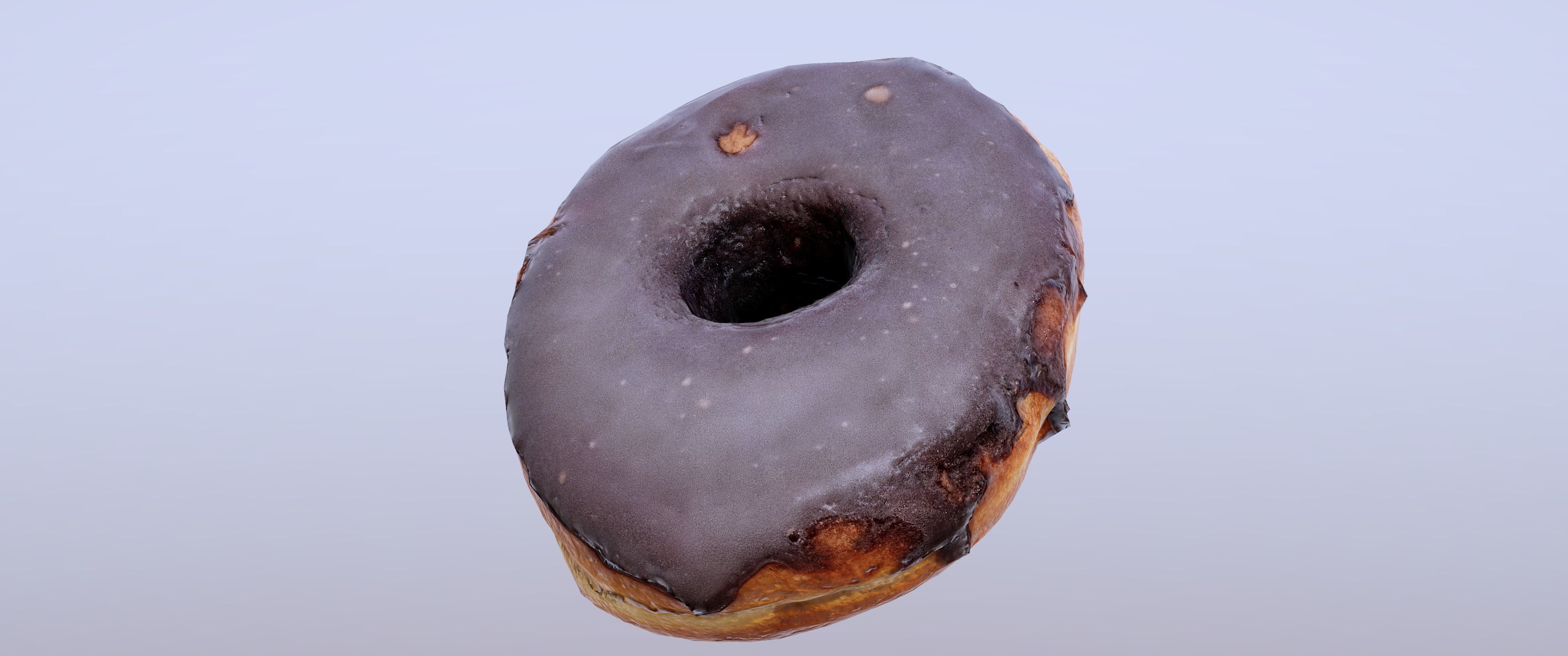 8k Chocolate Classic Covered Doughnut - 5 Levels of Detail Low-poly 3D model_9