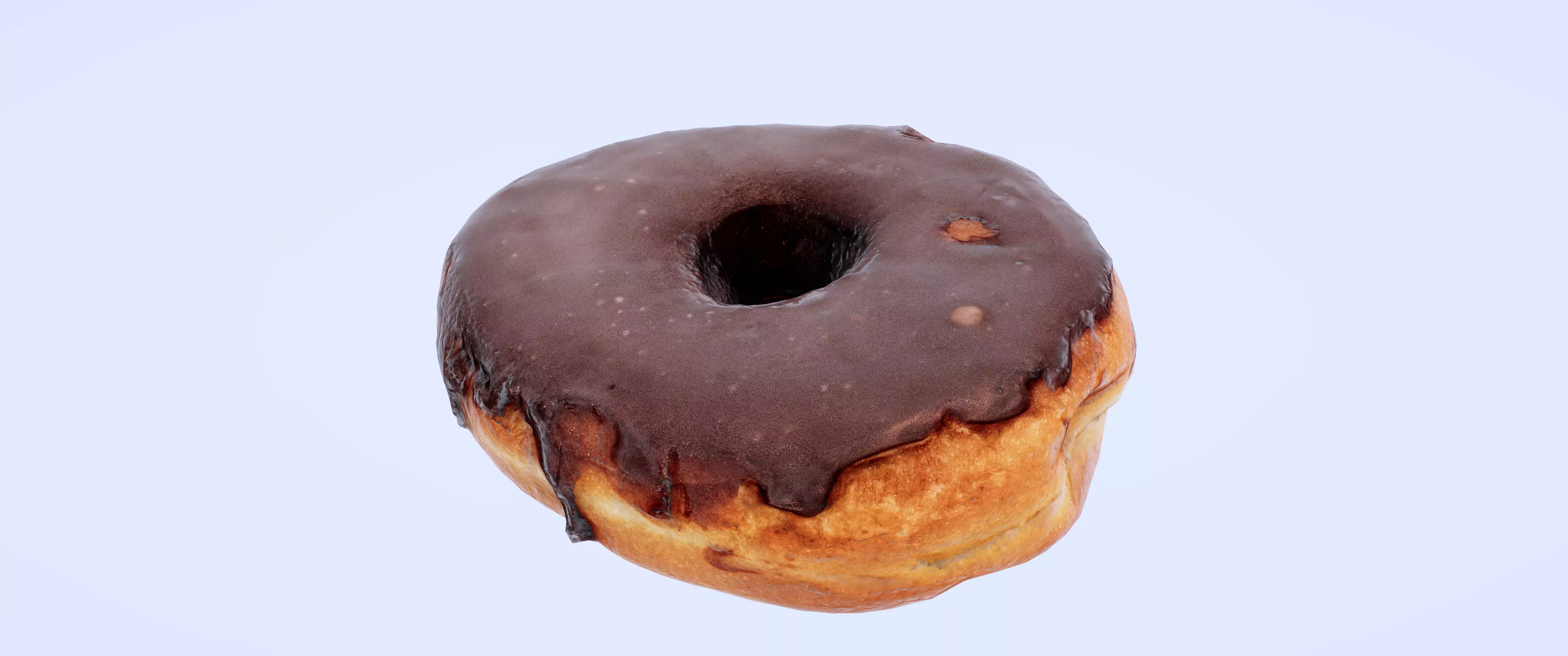 8k Chocolate Classic Covered Doughnut - 5 Levels of Detail Low-poly 3D model_0