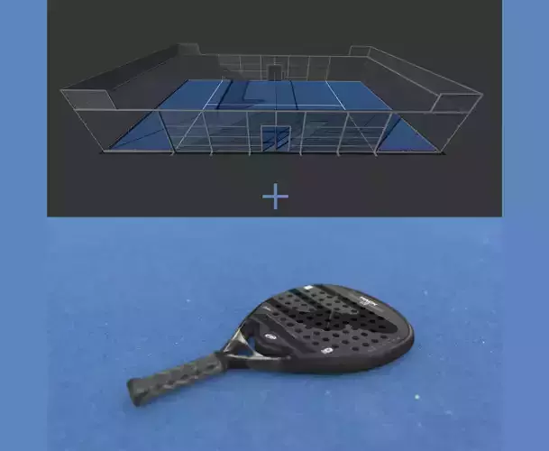 Padel set 3D Model Collection