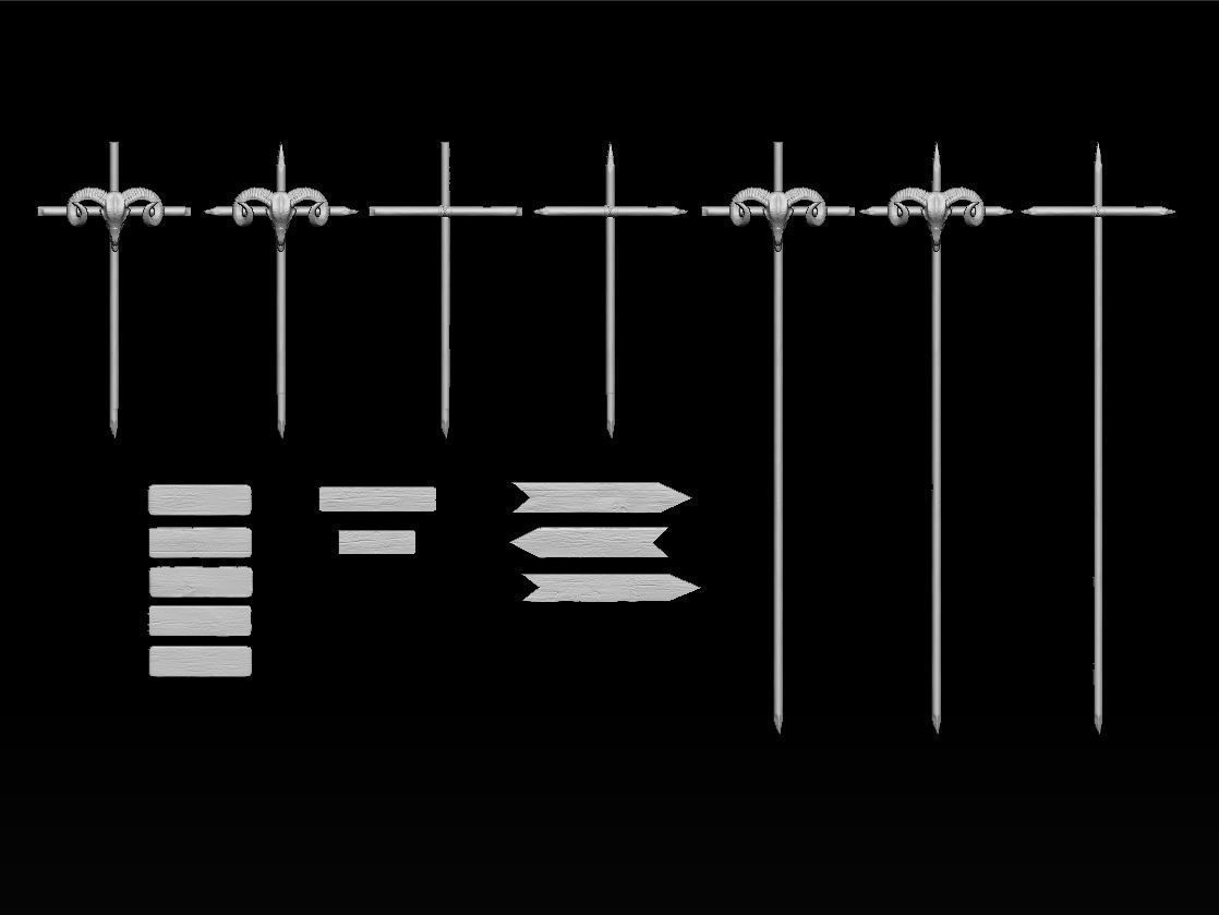 Pointer Ram Skull 3D print model_8