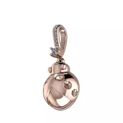 Mini Ladybug Pendant Necklace charm 3d model 3D print model Mini Ladybug Pendant Necklace charm 3d model 3D print model