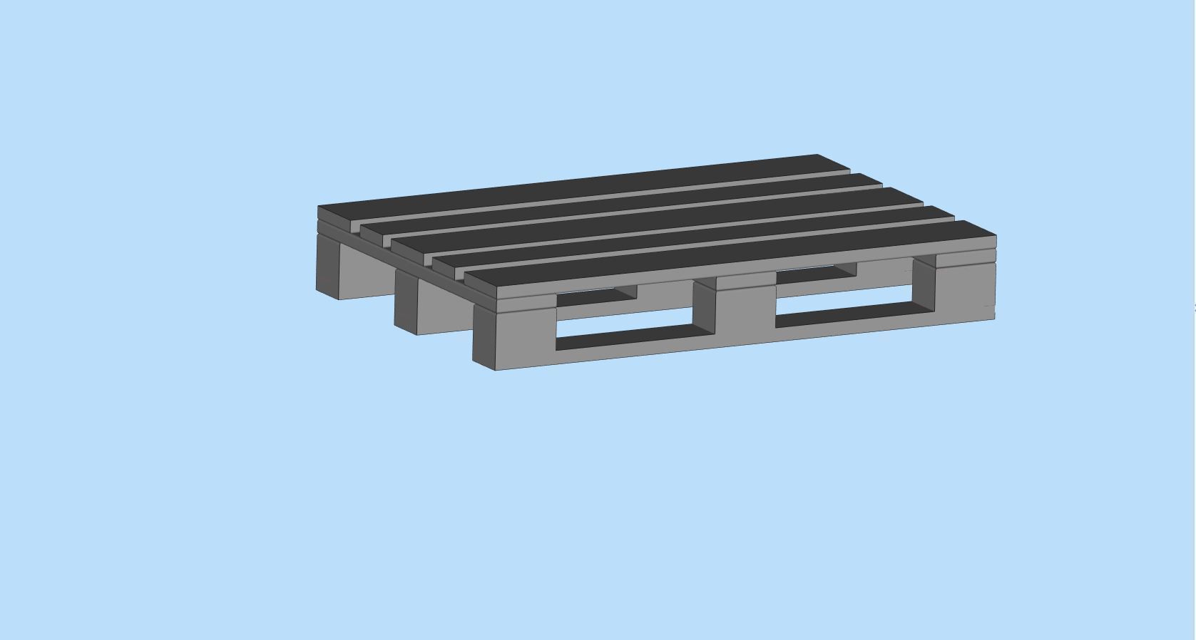 STL printable Wood Pallet and Road Safety Cones 3D print model_16