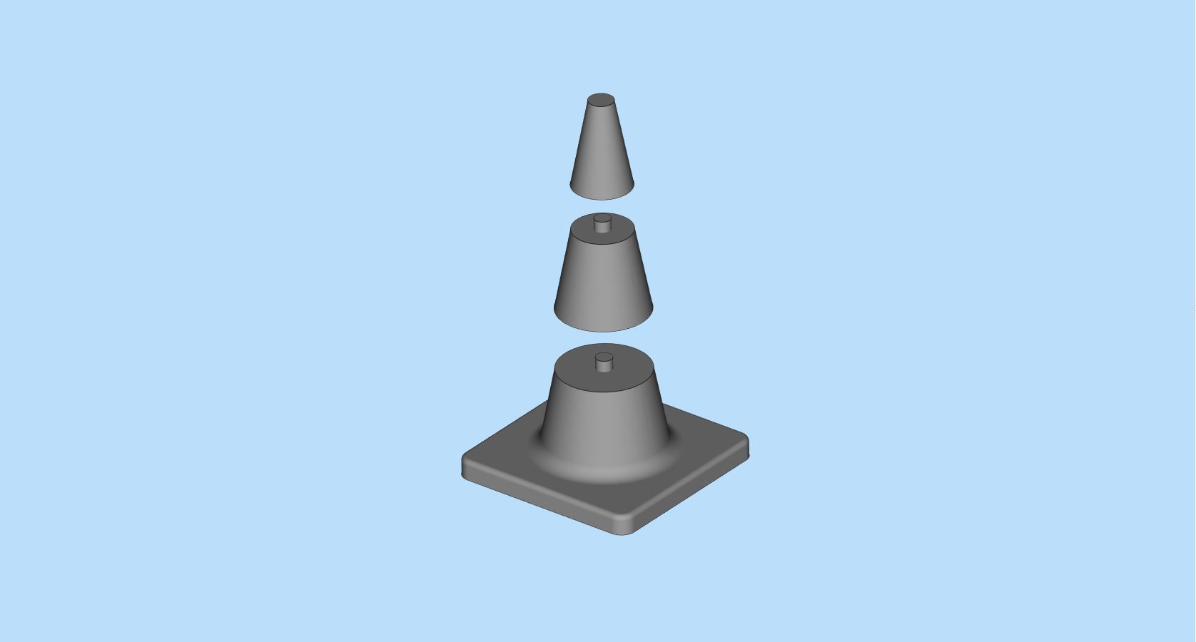 STL printable Wood Pallet and Road Safety Cones 3D print model_6