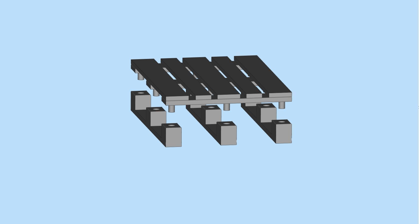 STL printable Wood Pallet and Road Safety Cones 3D print model_17